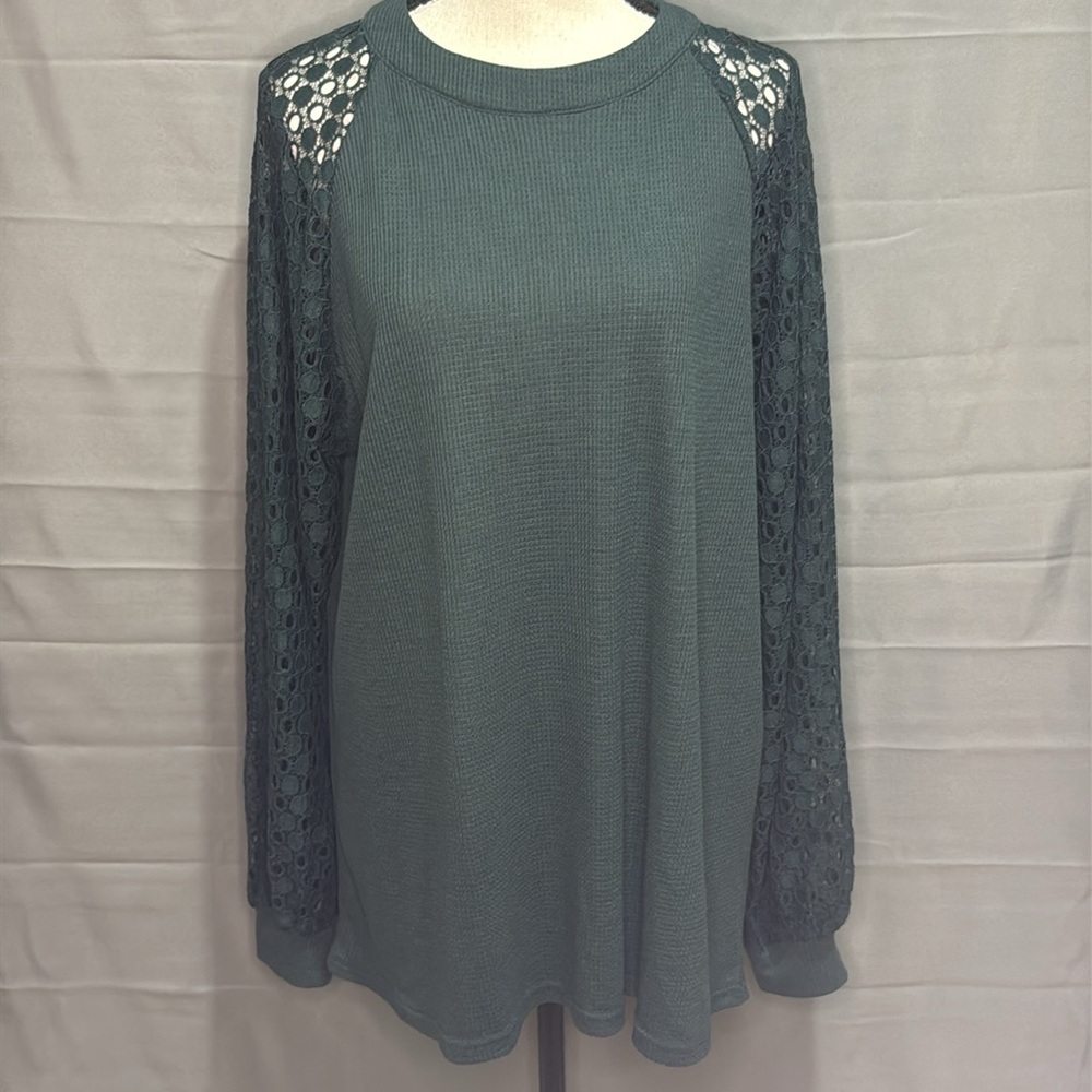 MIHOLL Women’s Long Sleeve Tops Lace Casual Loose Blouses T Shirts